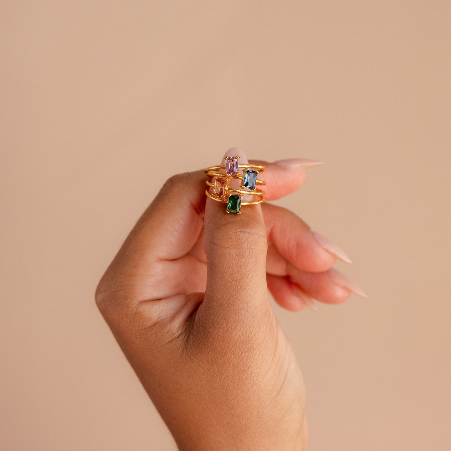 Blush Pink Emerald Ring