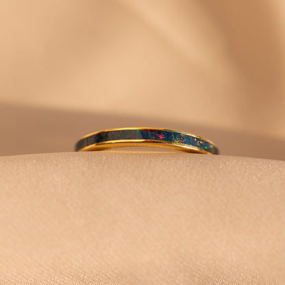 Indigo Opal Inlay Band