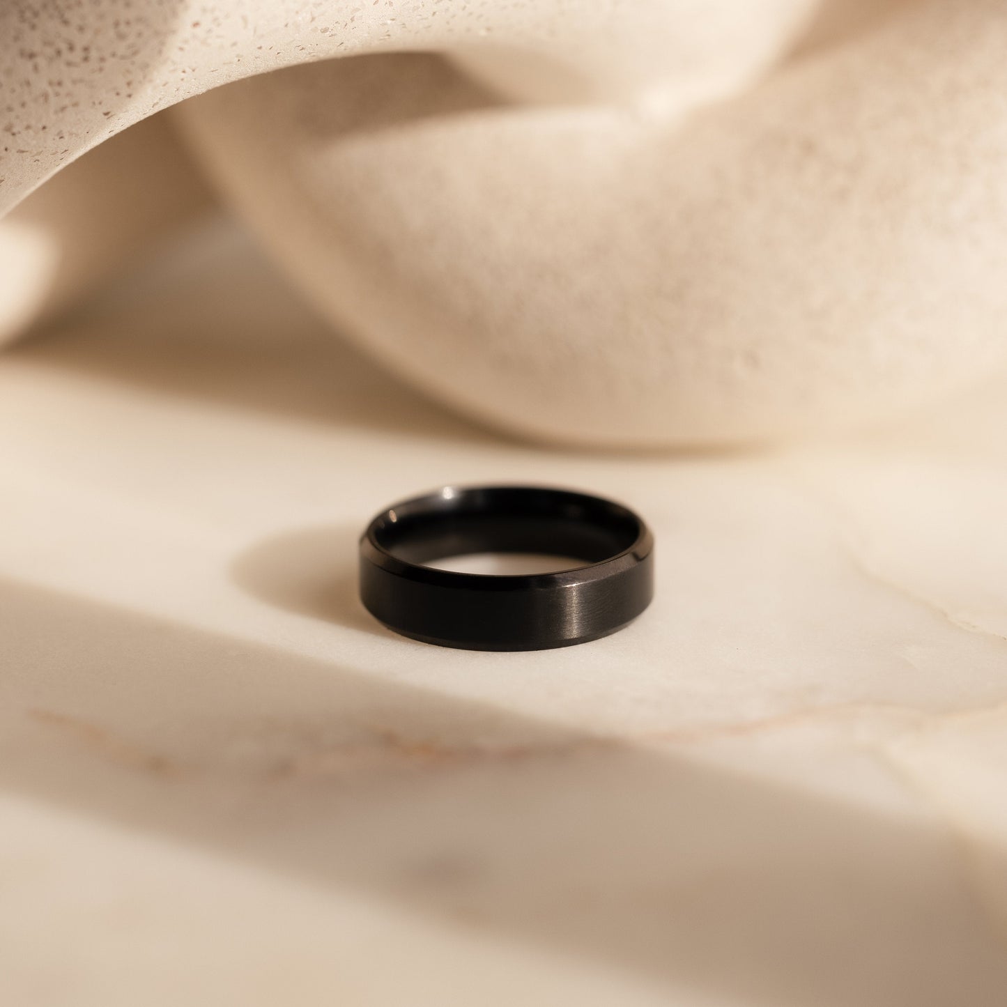 Men's Thick Black Ring