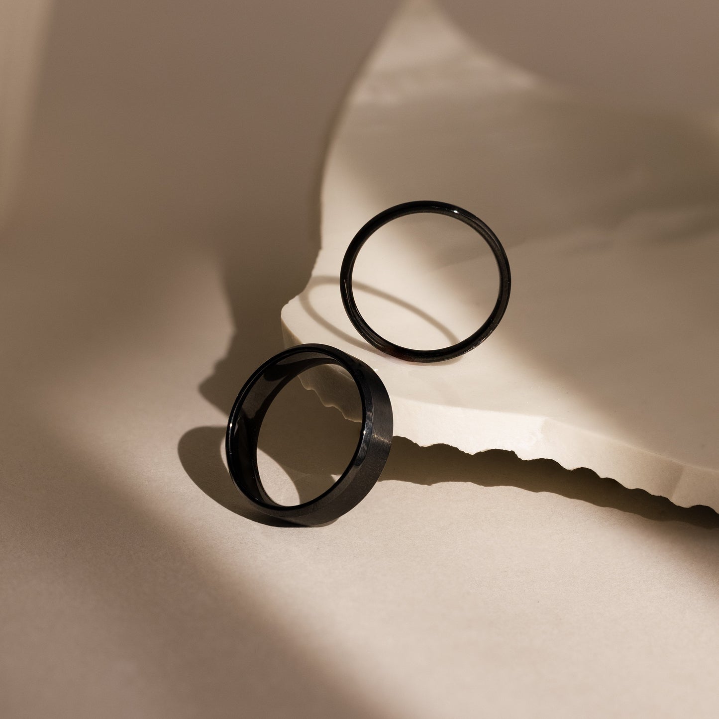 Men's Thick Black Ring