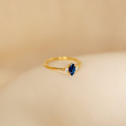 Pave Marquise Birthstone Ring