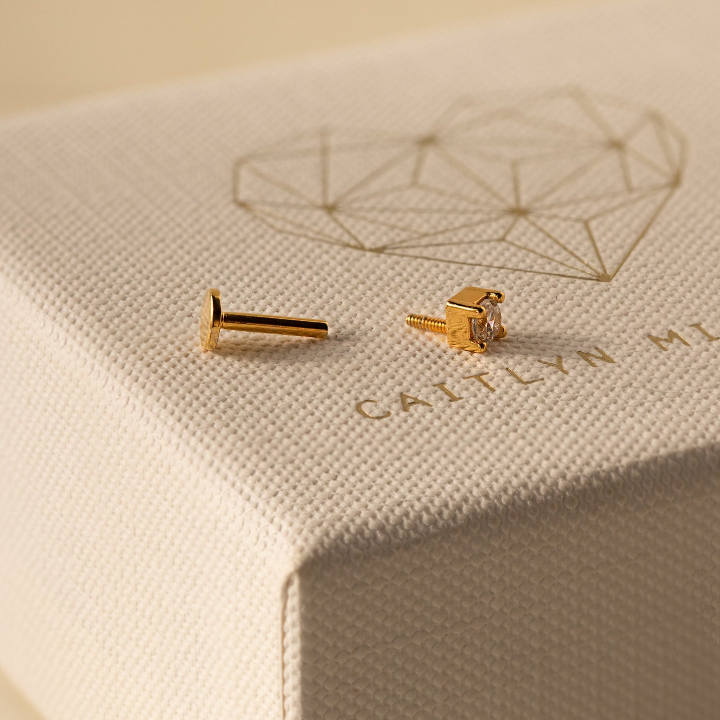 Diamond Flatback Studs Set