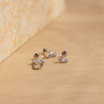 Opal Cartilage Studs Set