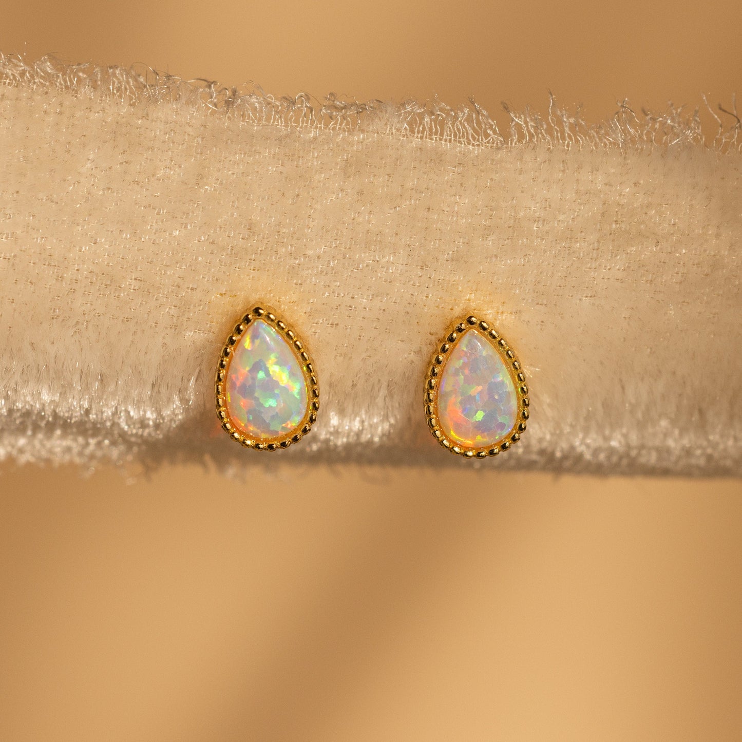 Opal Teardrop Studs