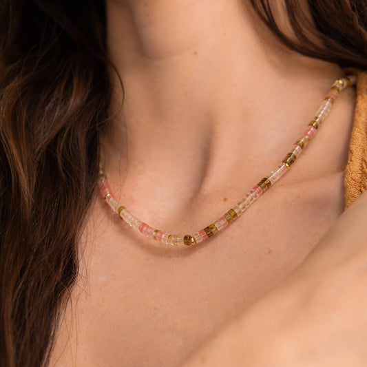 Rose Quartz Beaded Necklace