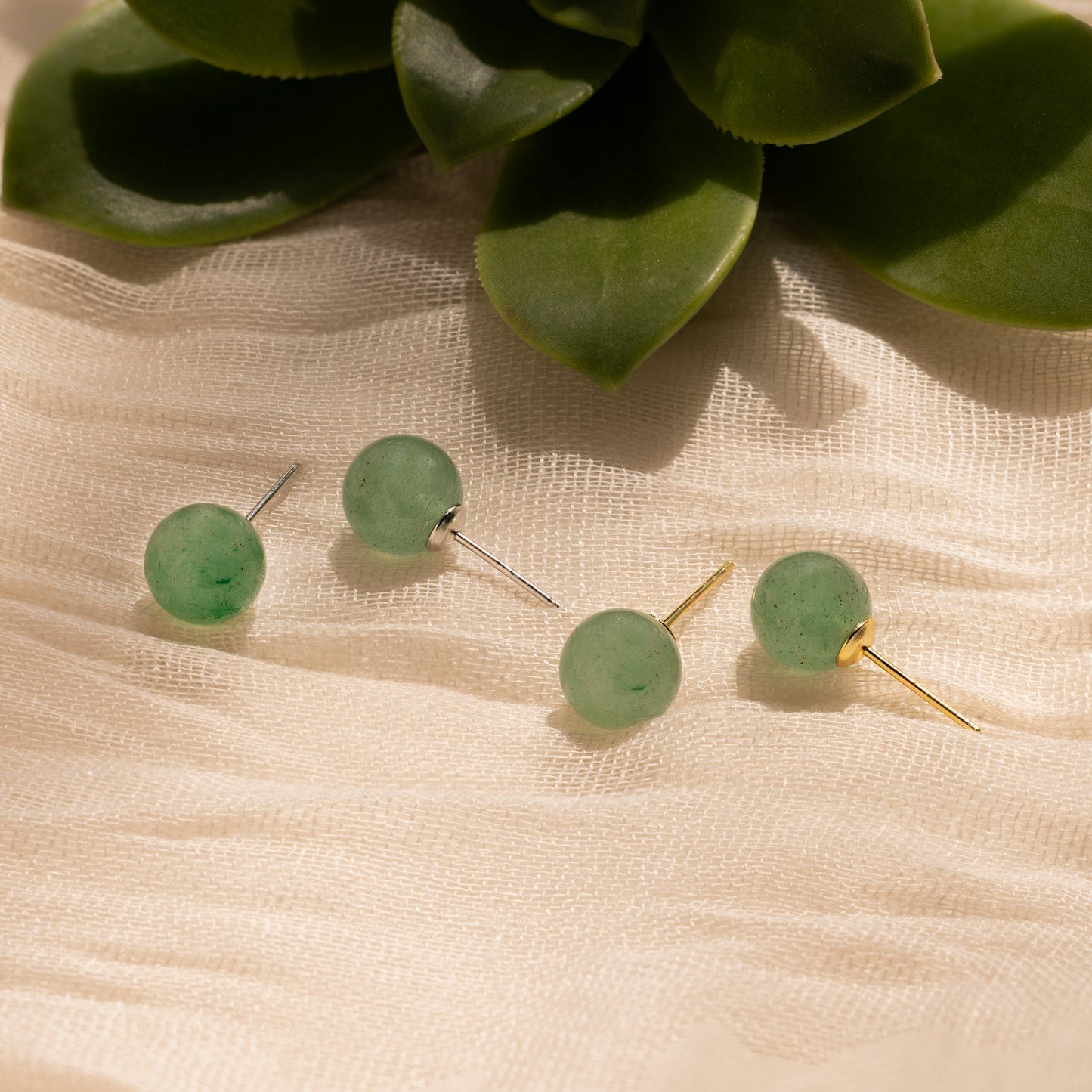 Jade Bead Studs