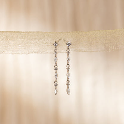 Dainty Diamond Drop Earrings