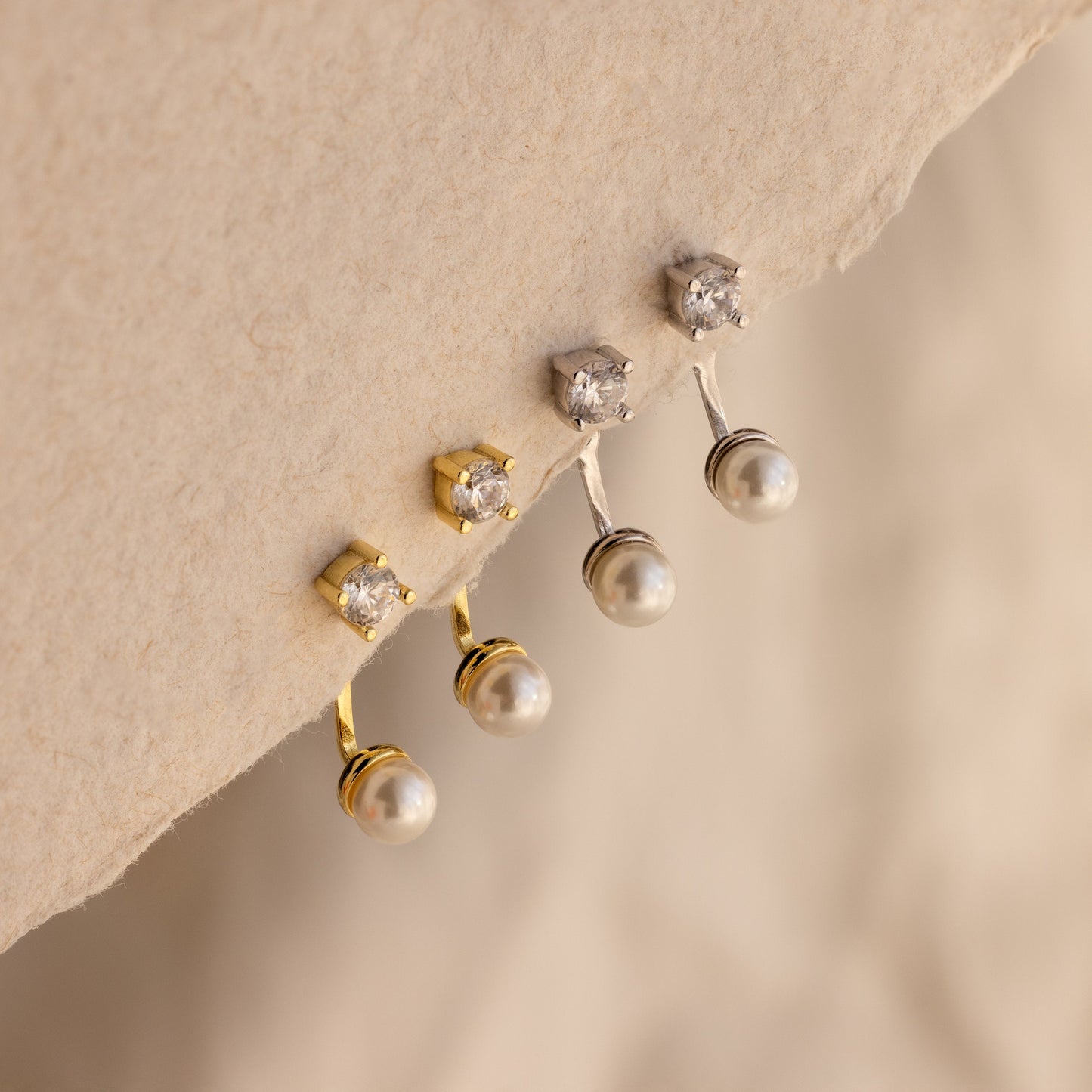 Diamond Pearl Ear Jackets