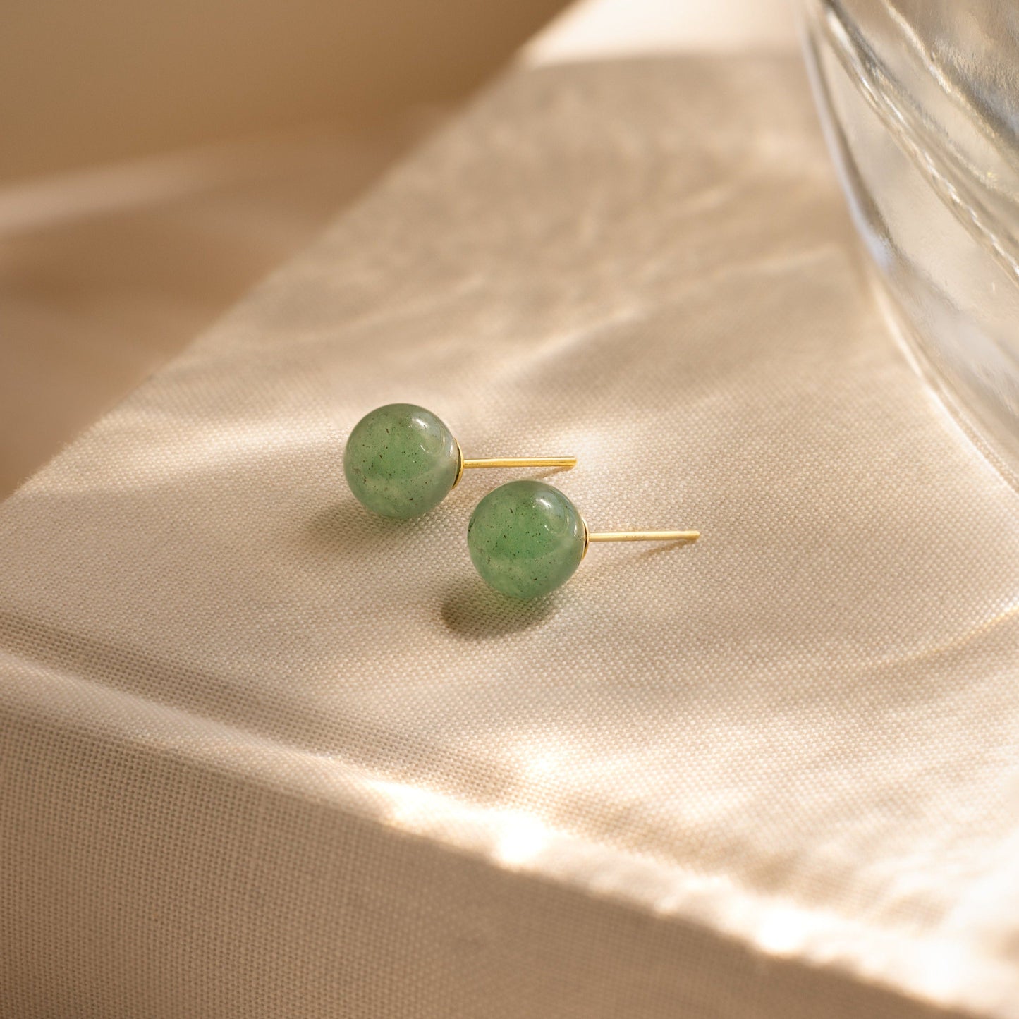 Jade Bead Studs