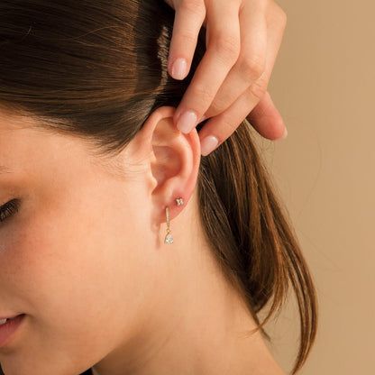 Diamond Ivy Flower Studs