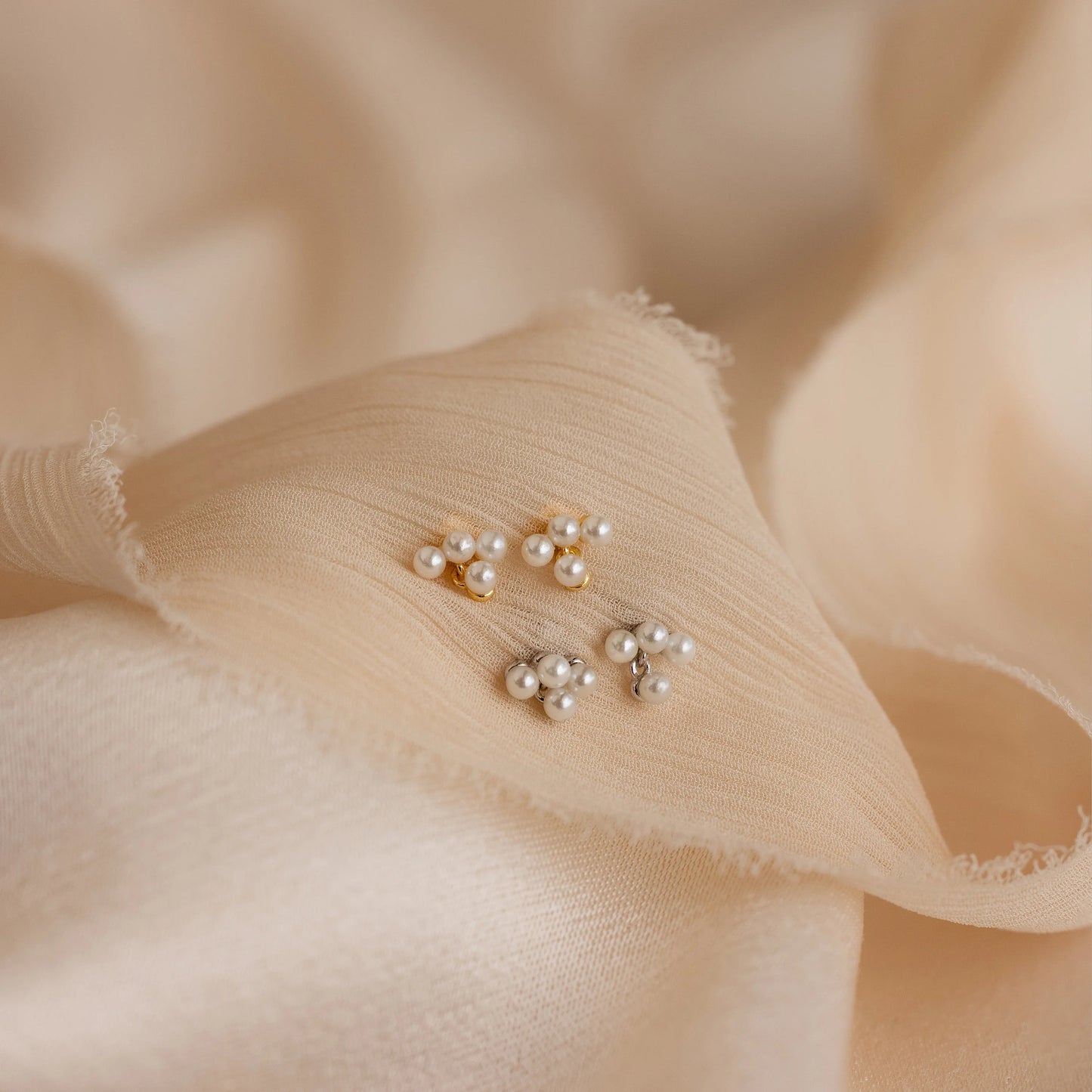 Pearl Cluster Drop Studs