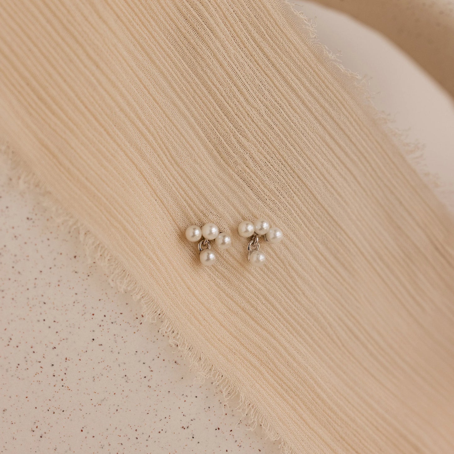 Pearl Cluster Drop Studs