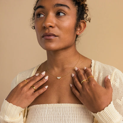 White Opal Marquise Necklace