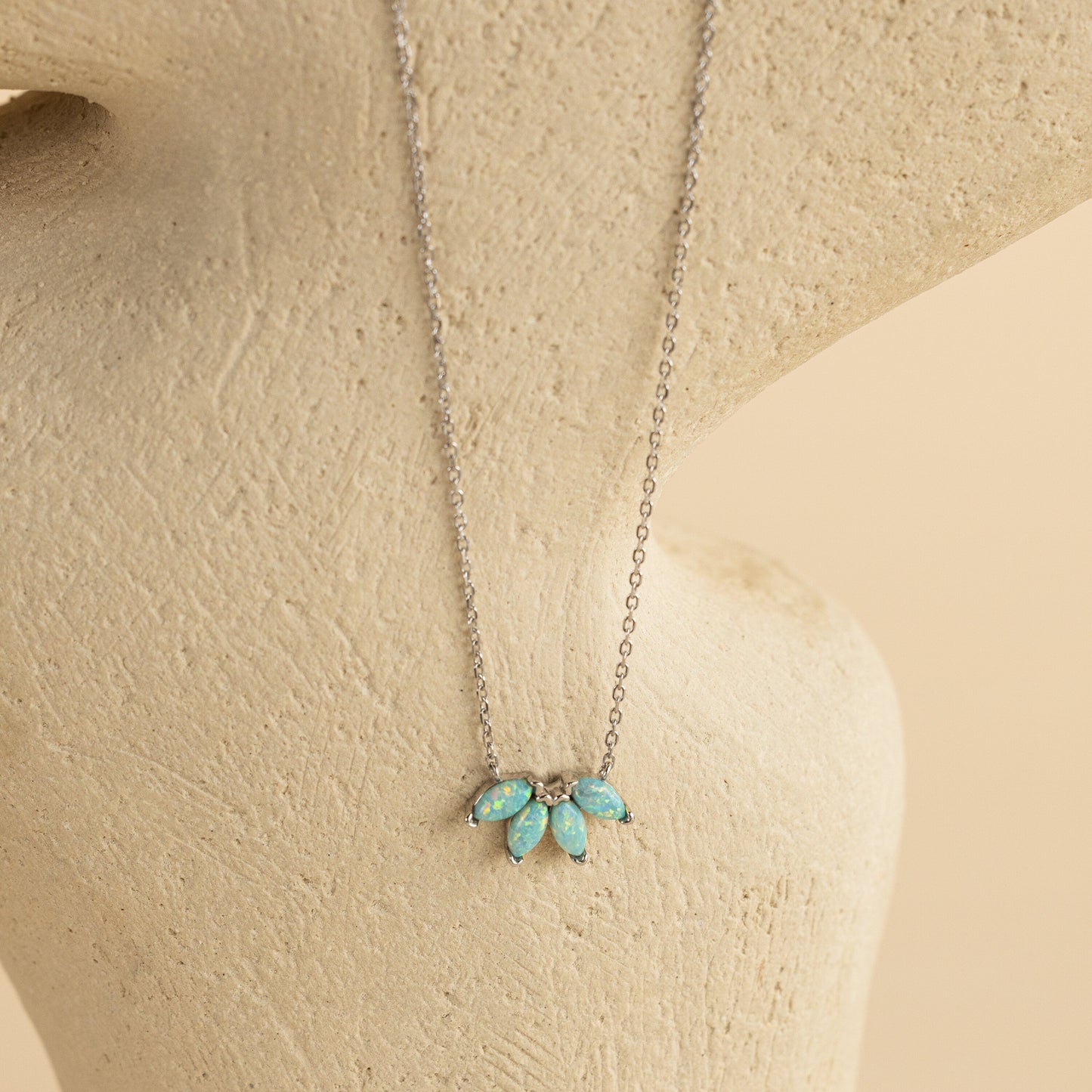 Turquoise Opal Marquise Necklace