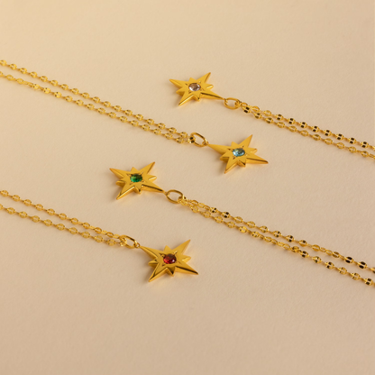 Star Birthstone Necklace