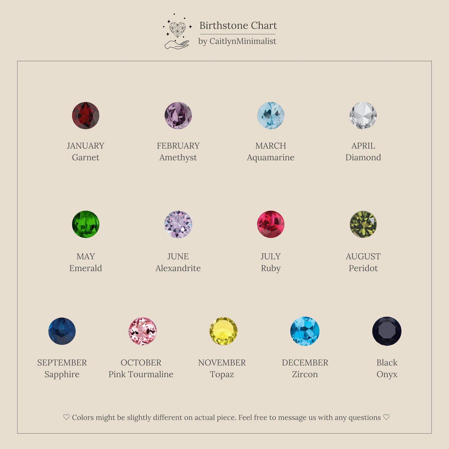 Lace Birthstone Rings Set