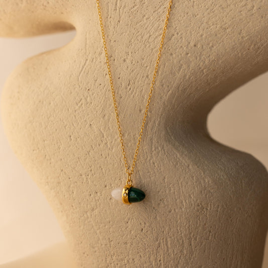 Malachite & Moonstone Necklace