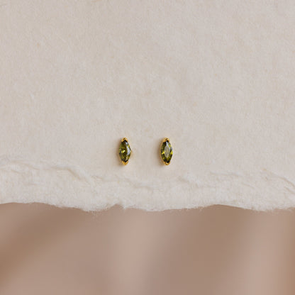 Marquise Birthstone Studs