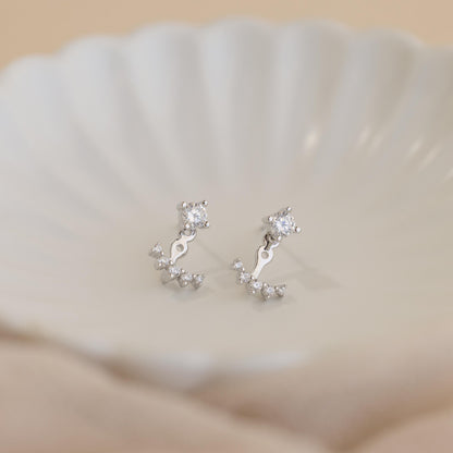 Round Diamond Ear Jackets