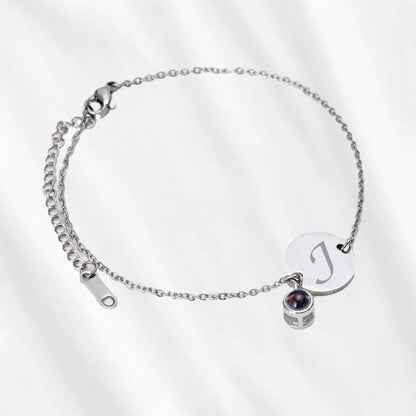 Custom Initial and Photo Bracelet