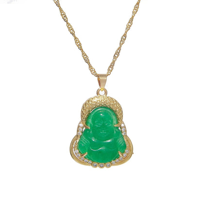 Jade Buddha Pendant Necklace