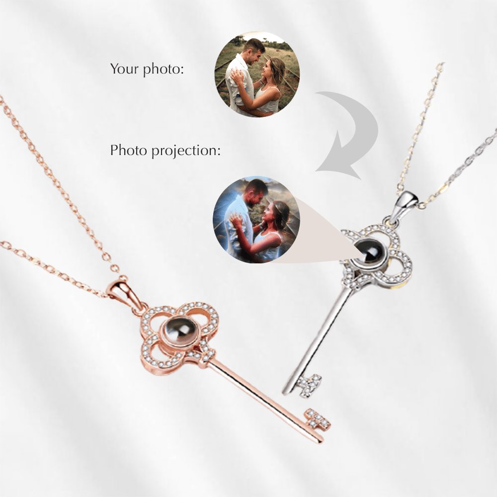 TikTok Necklace with Picture Inside Key Projection