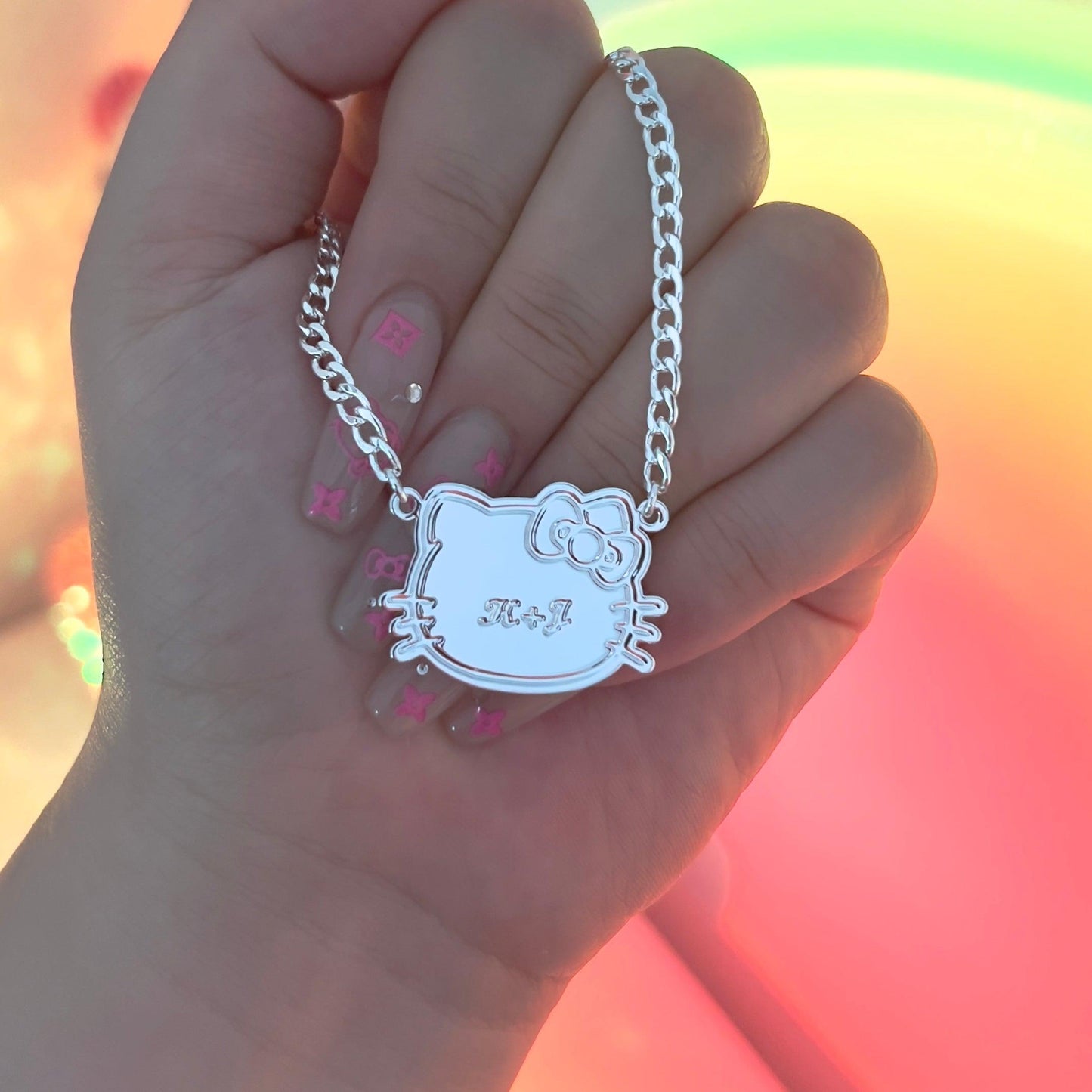 Kitty Nameplate Necklace