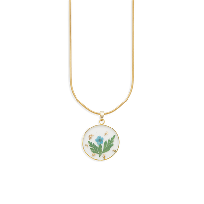 Pressed Birth Flower Necklace