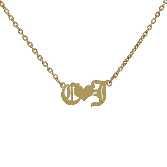 Love Forever Two Initial Necklace