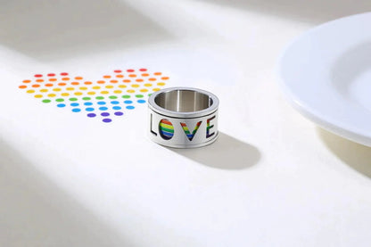 LOVE IS LOVE SPINNER RING