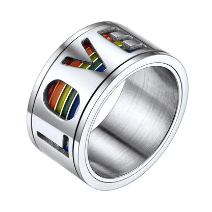 LOVE IS LOVE SPINNER RING