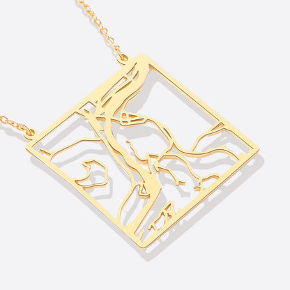 Custom Map Necklace