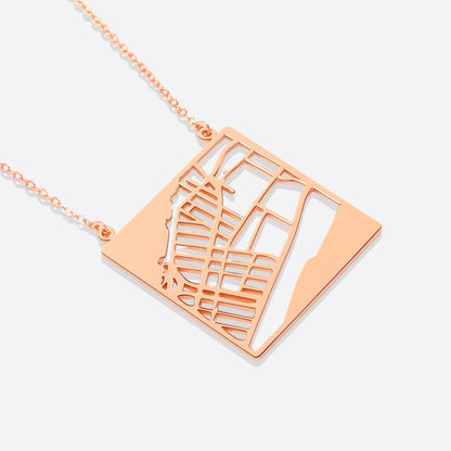 Custom Map Necklace