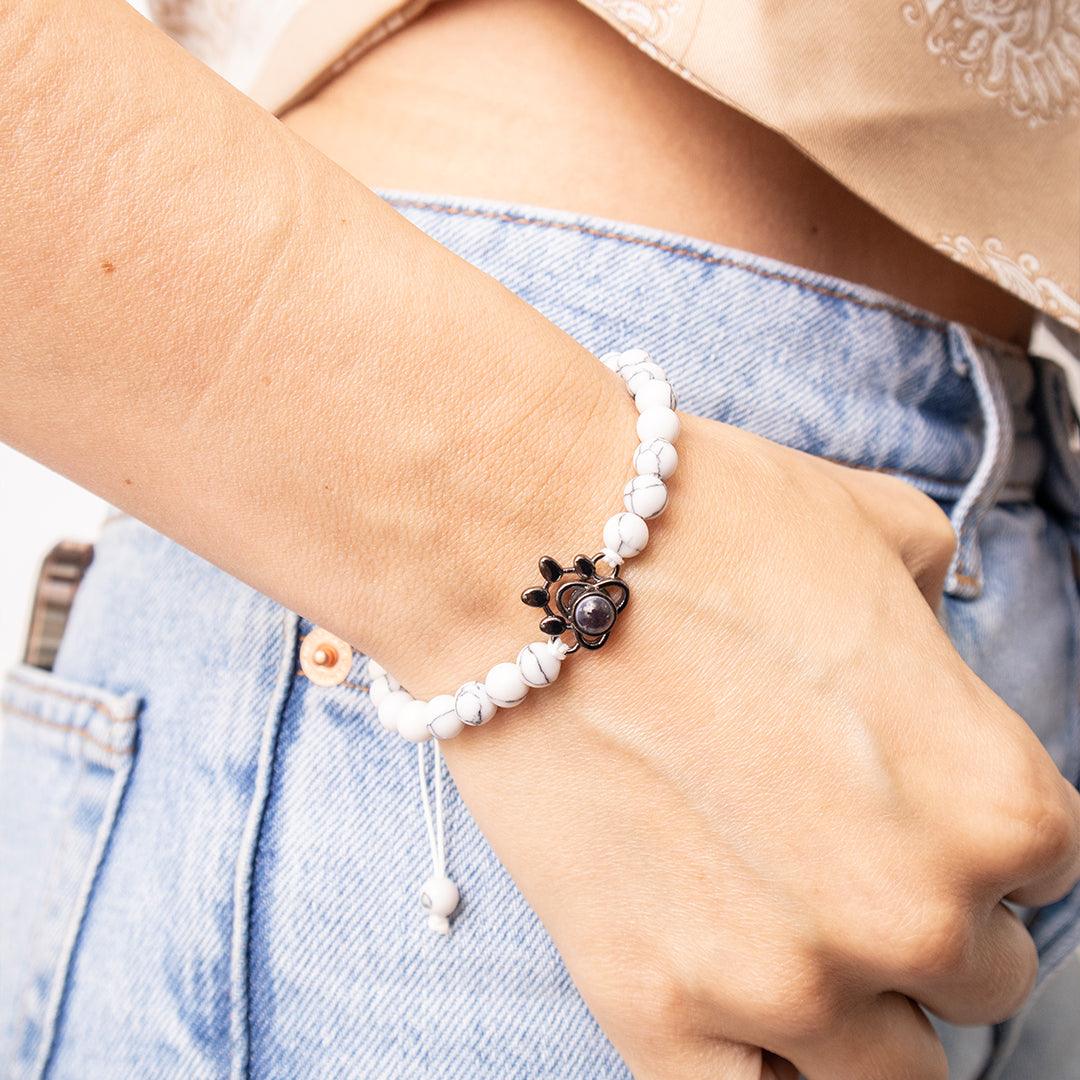 Eternity's Coastal Paw Beaded Photo Bracelet