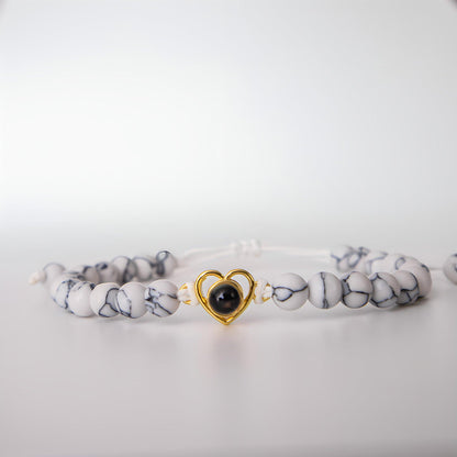 Eternity's Coastal Love Beaded Photo Bracelet