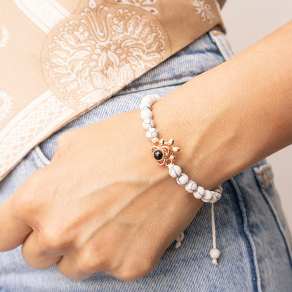 Eternity's Coastal Paw Beaded Photo Bracelet