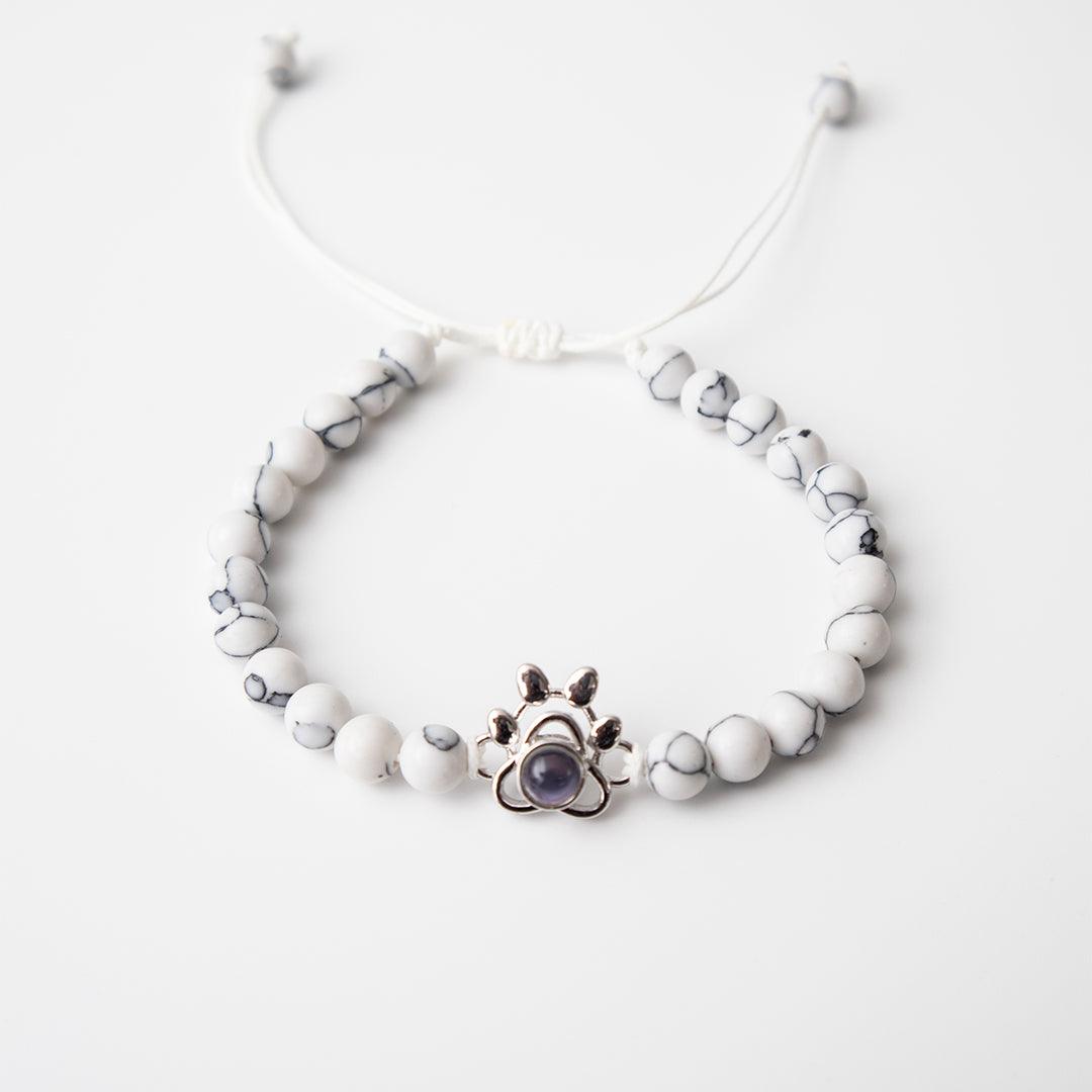 Eternity's Coastal Paw Beaded Photo Bracelet