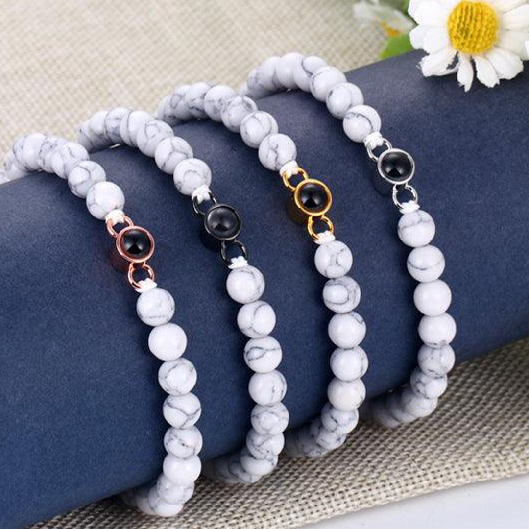 Eternity's Coastal Beaded Photo Bracelet