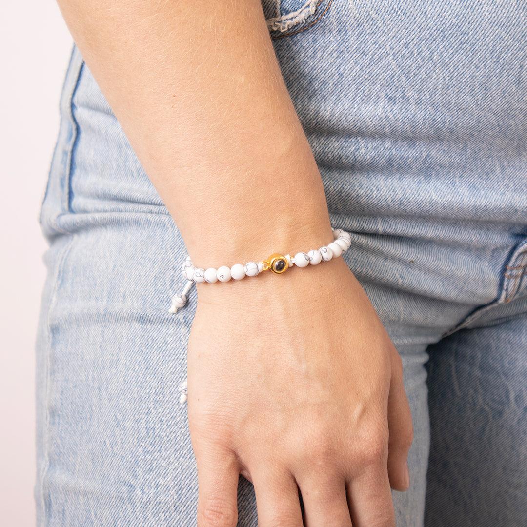 Eternity's Coastal Beaded Photo Bracelet