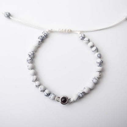 Eternity's Coastal Beaded Photo Bracelet