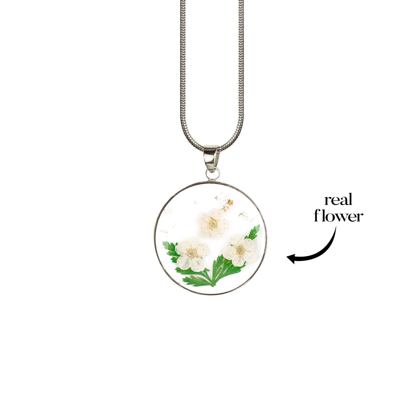 Pressed Birth Flower Necklace