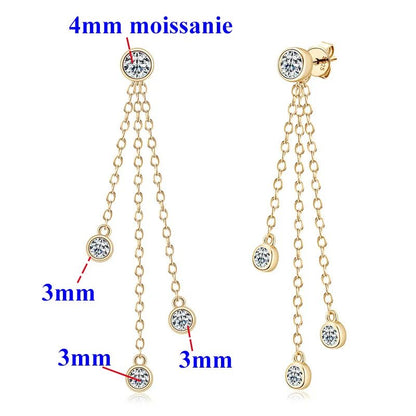 Moissanite Tassel Drop Earrings