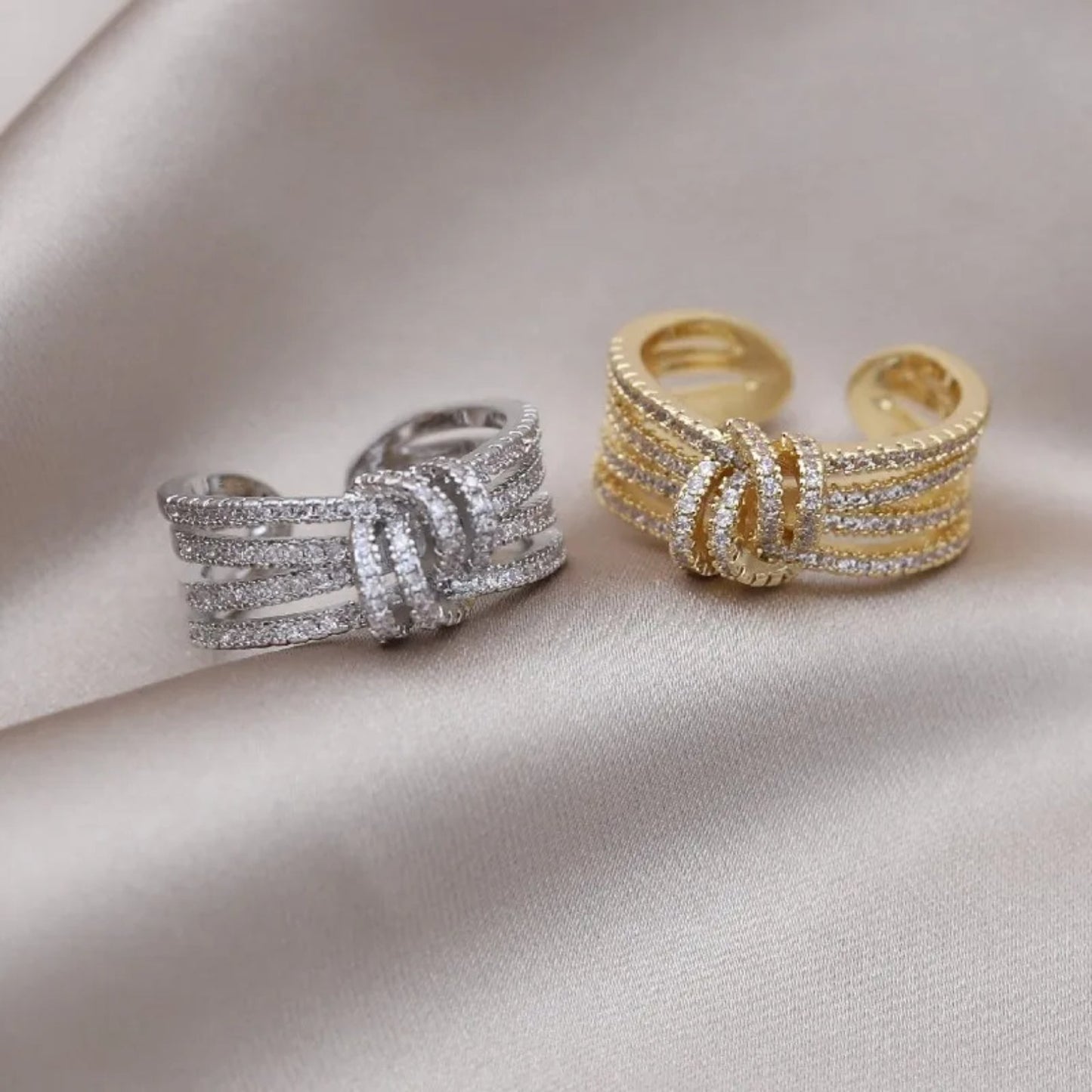 Mother & Daughter Bond Double Band Fashion Ring