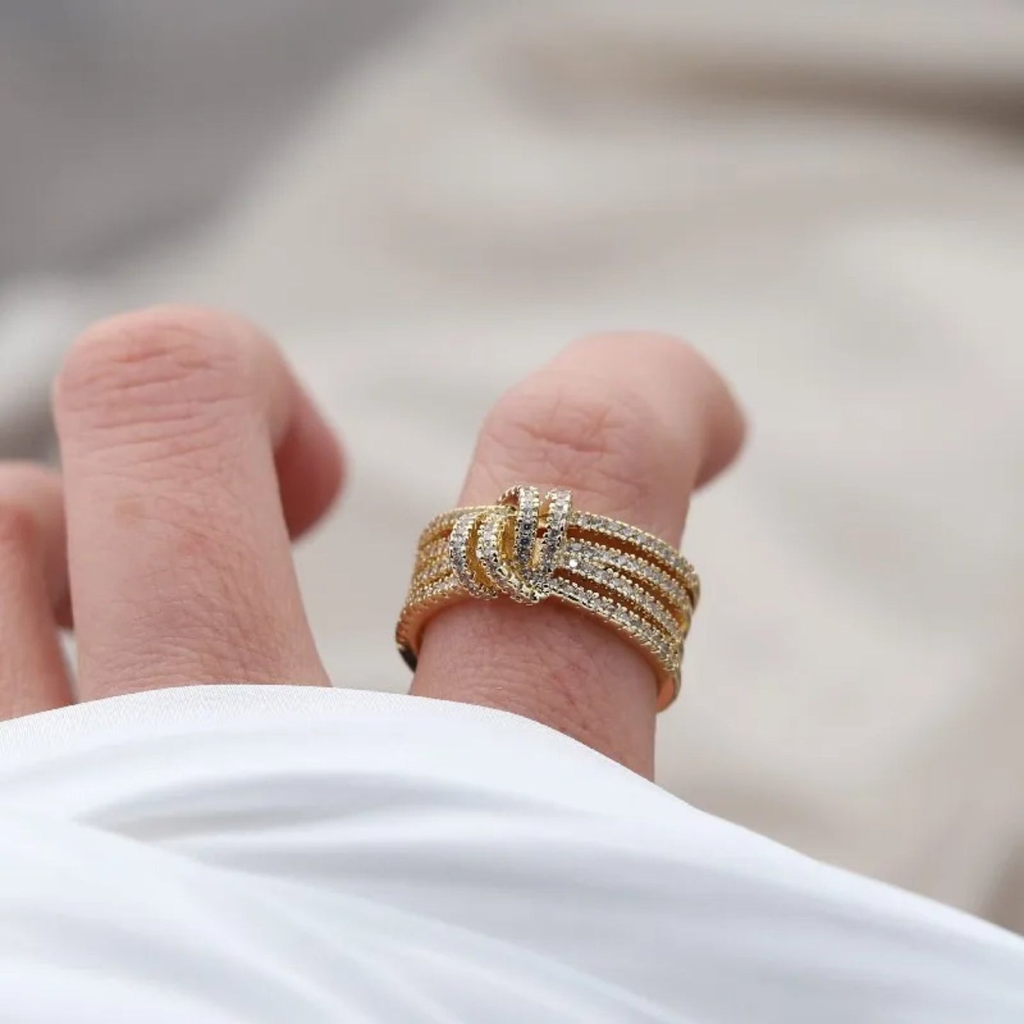 Mother & Daughter Bond Double Band Fashion Ring