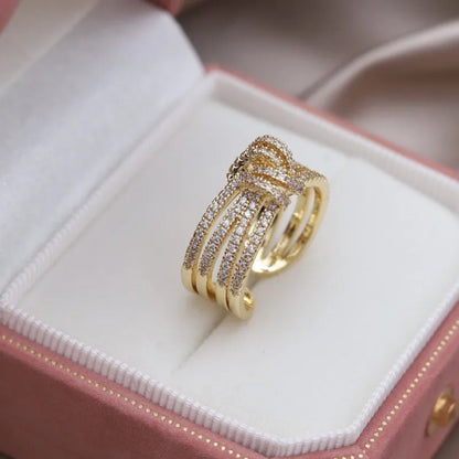 Mother & Daughter Bond Double Band Fashion Ring