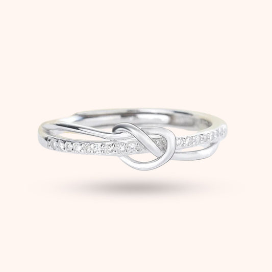 Mother & Daughter Bond Double Band Knot Ring