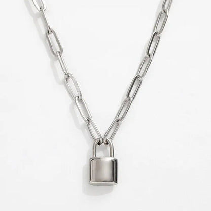 Mother & Daughter Link Padlock Necklace