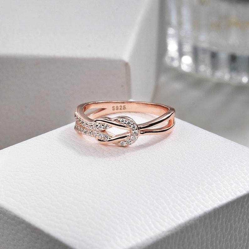 Mother Daughter Love Knot Ring