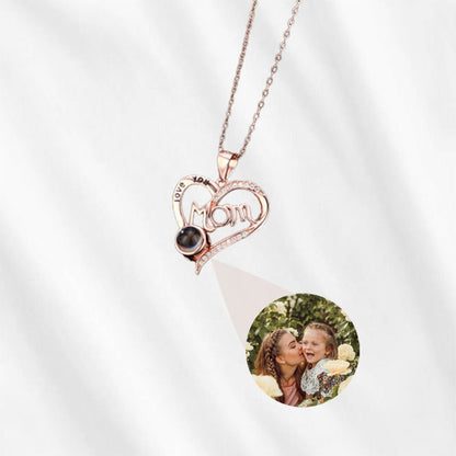 Mom Necklace with Picture Inside Projection - Customodish