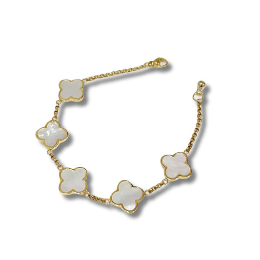 Multi Mother Of Pearl Clover Bracelet